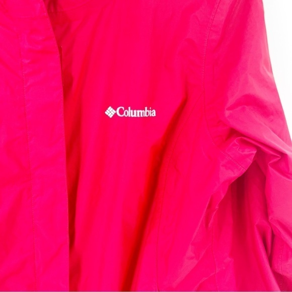 ✅ COLUMBIA LIGHTWEIGHT FULL ZIP JACKET WITH HOOD IN RED SIZE MEDIUM - Picture 2 of 6